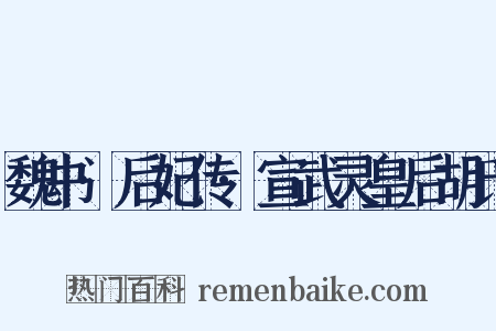 魏书·后妃传·宣武灵皇后胡氏是什么意思的图片